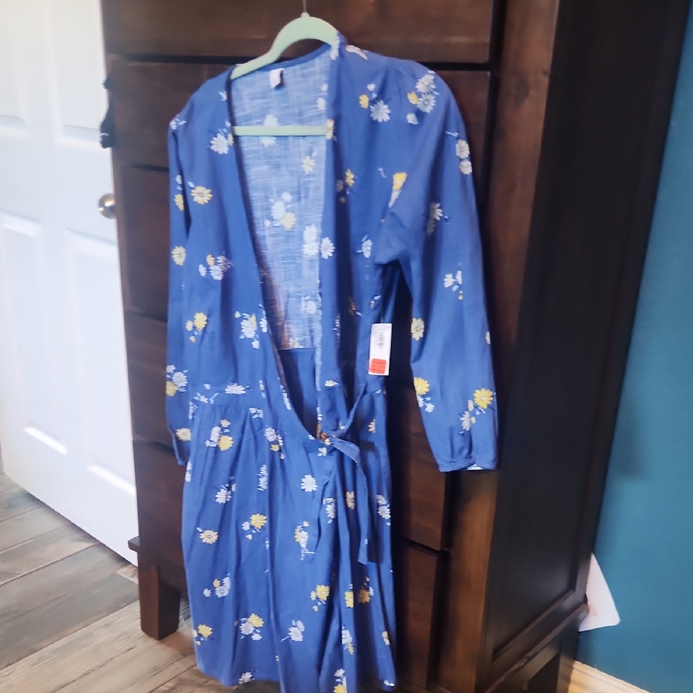 Old Navy Blue Floral Midi Dress